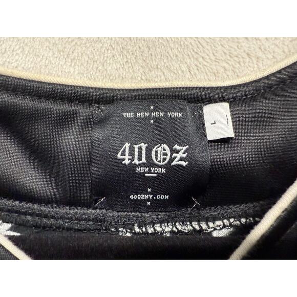 40 Oz New York Forty Ounce NYC Black Spider Web Baseball Jersey Large - Picture 6 of 15